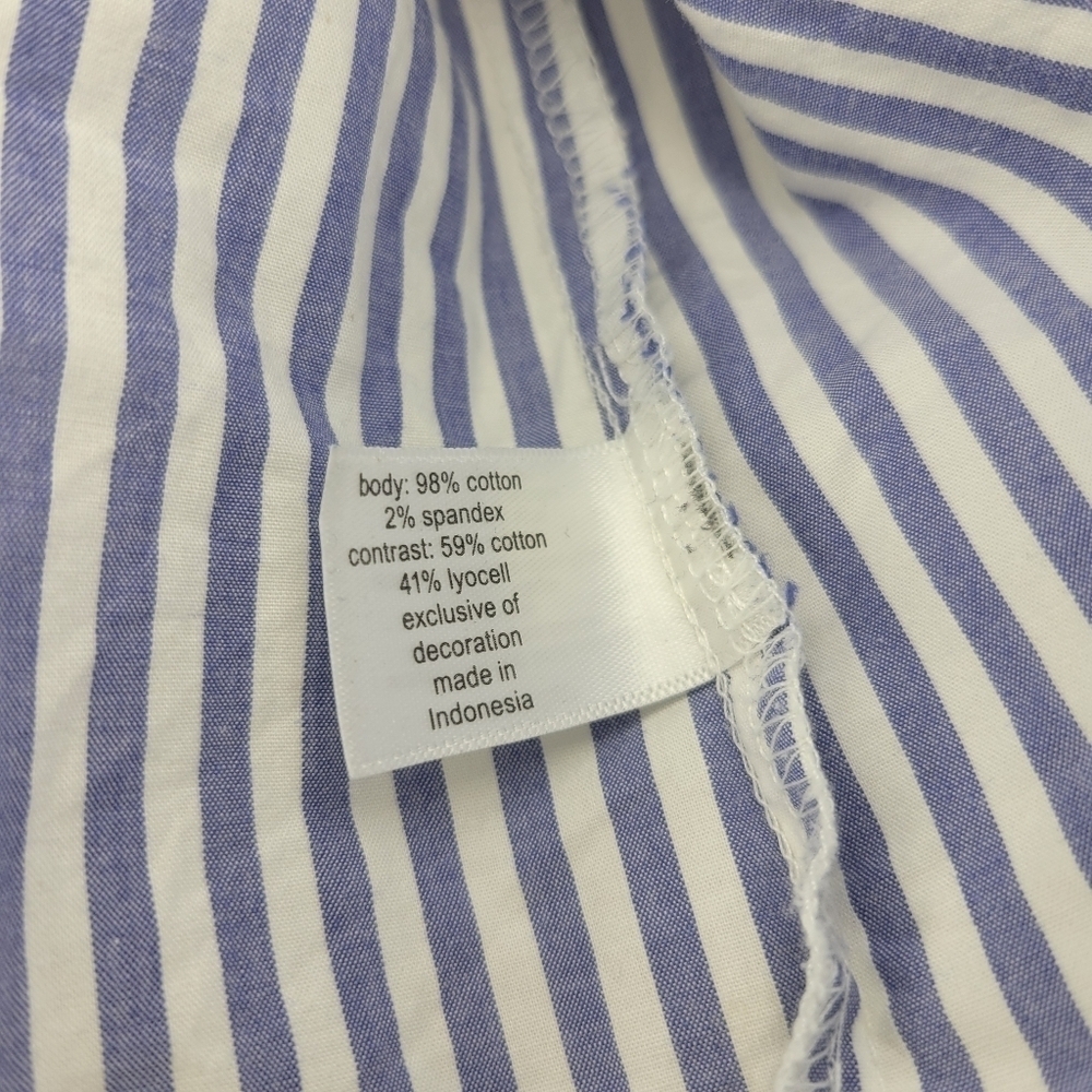 Lane Bryant Blue and White Sleeveless Tunic - Picture 5 of 5